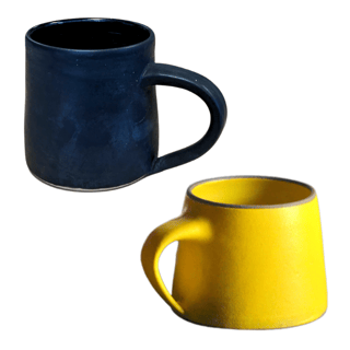 BLACK AND YELLOW MUG