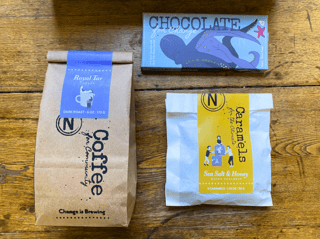 Coffee + Chocolate + Caramels - Overhead (1)